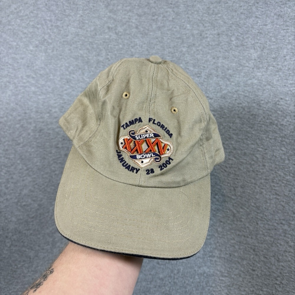 VTG 2001 Super Bowl XXXV Hat Logo Athletic Miller Lite Beer NFL Cap Strapback